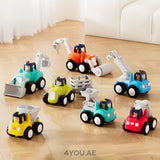 Mini Construction & Farm Truck Set – 6 Inertial Vehicles with Moving Parts, Educational Toy for Kids 2+