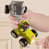 Mini Construction & Farm Truck Set – 6 Inertial Vehicles with Moving Parts, Educational Toy for Kids 2+