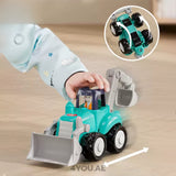 Mini Construction & Farm Truck Set – 6 Inertial Vehicles with Moving Parts, Educational Toy for Kids 2+