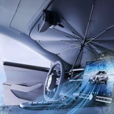 Front Sunshade for Tesla Model Y 2025 – Double-Layer UPF2000+ with Space Cooling Technology, Premium Interior Protection