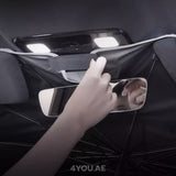 Front Sunshade for Tesla Model Y 2025 – Double-Layer UPF2000+ with Space Cooling Technology, Premium Interior Protection