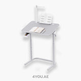 Mobile Study & Work Desk – Adjustable Height, Large 65cm Surface, Multi-Function Design with LED Light & Book Holder