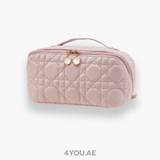 Luxury Padded Makeup Bag – Large Capacity, Smart Compartments, Waterproof & Easy to Clean