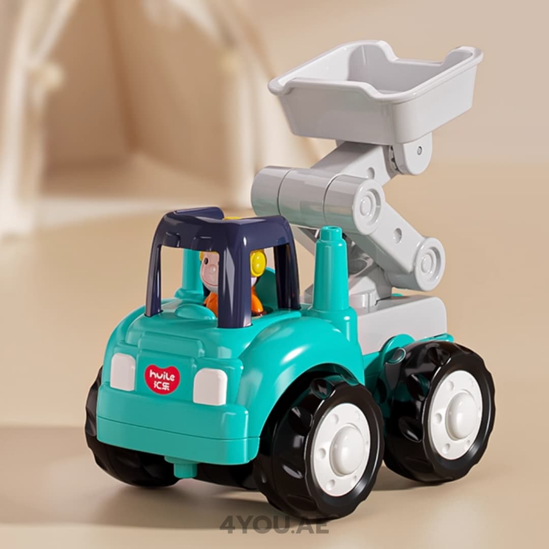 Mini Construction & Farm Truck Set – 6 Inertial Vehicles with Moving Parts, Educational Toy for Kids 2+