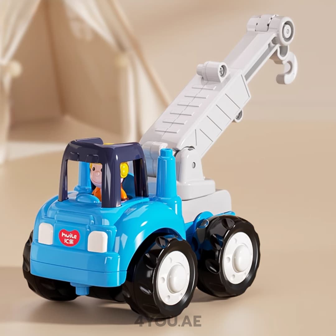 Mini Construction & Farm Truck Set – 6 Inertial Vehicles with Moving Parts, Educational Toy for Kids 2+