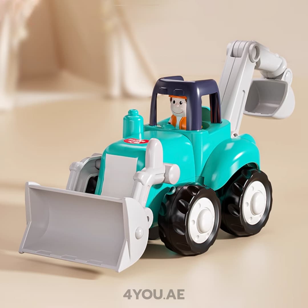 Mini Construction & Farm Truck Set – 6 Inertial Vehicles with Moving Parts, Educational Toy for Kids 2+