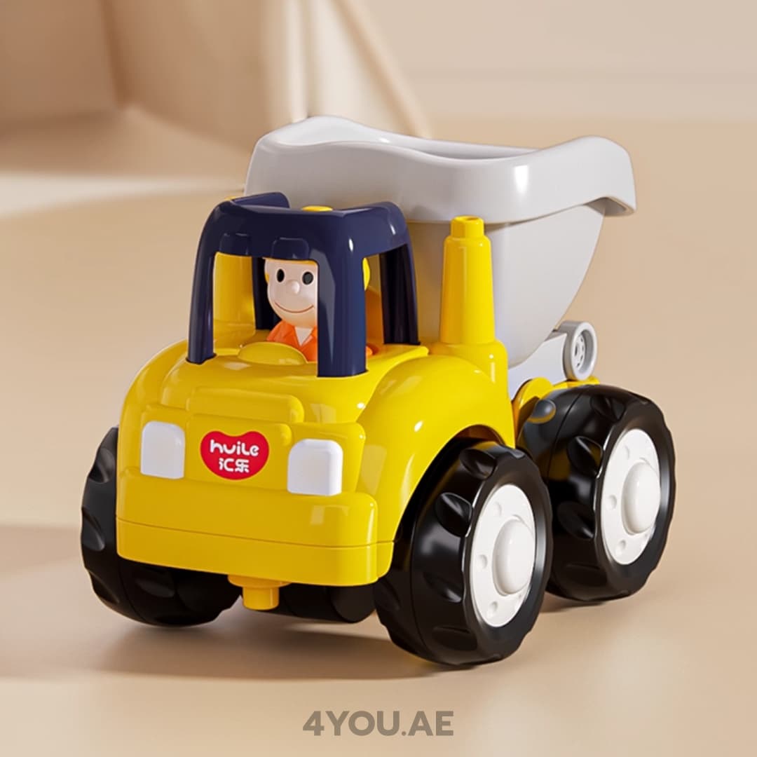 Mini Construction & Farm Truck Set – 6 Inertial Vehicles with Moving Parts, Educational Toy for Kids 2+