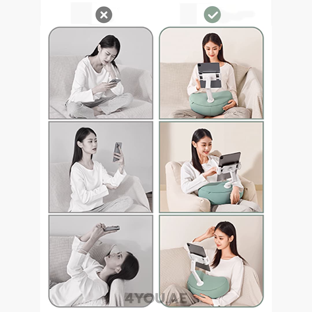Xgear U5 Pillow Stand for Tablets – 360° Flexible Holder with Ergonomic Moon-Shape Design
