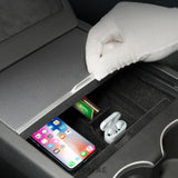 [NEXORA] Double-Layer Front Console Storage Box for 2025 Tesla Model Y – Car Organizer Tray