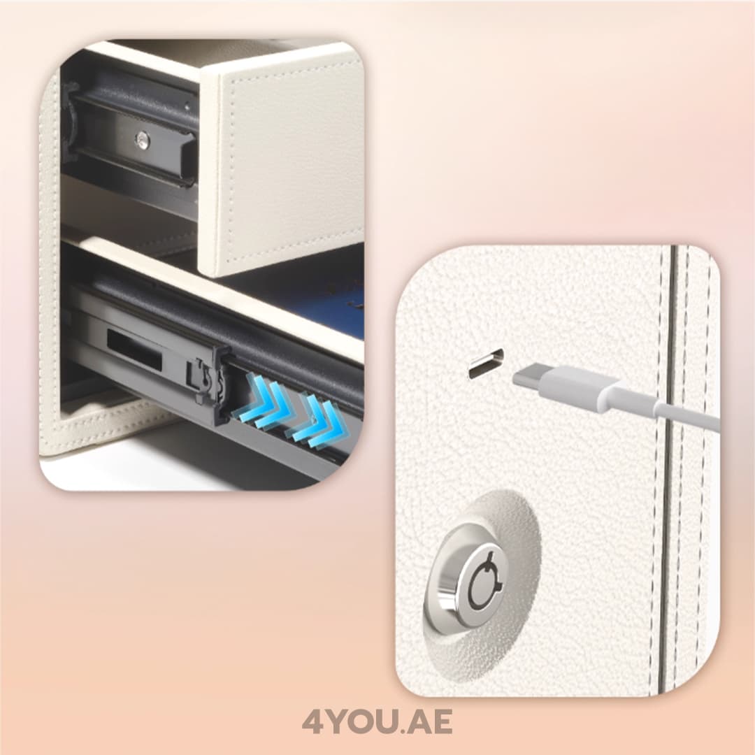 Smart Jewelry Safe Box with Fingerprint Lock & Multi-Function Digital Display