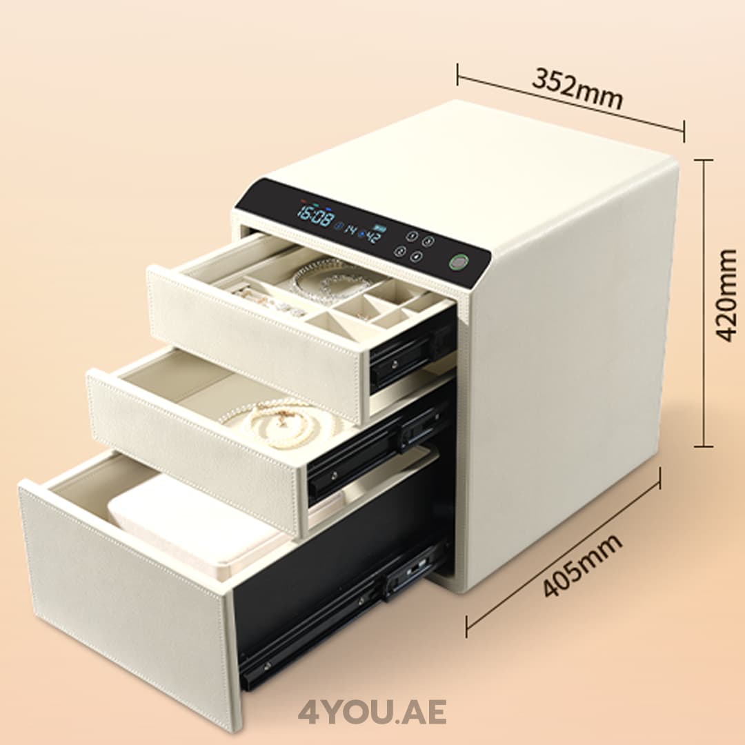Smart Jewelry Safe Box with Fingerprint Lock & Multi-Function Digital Display