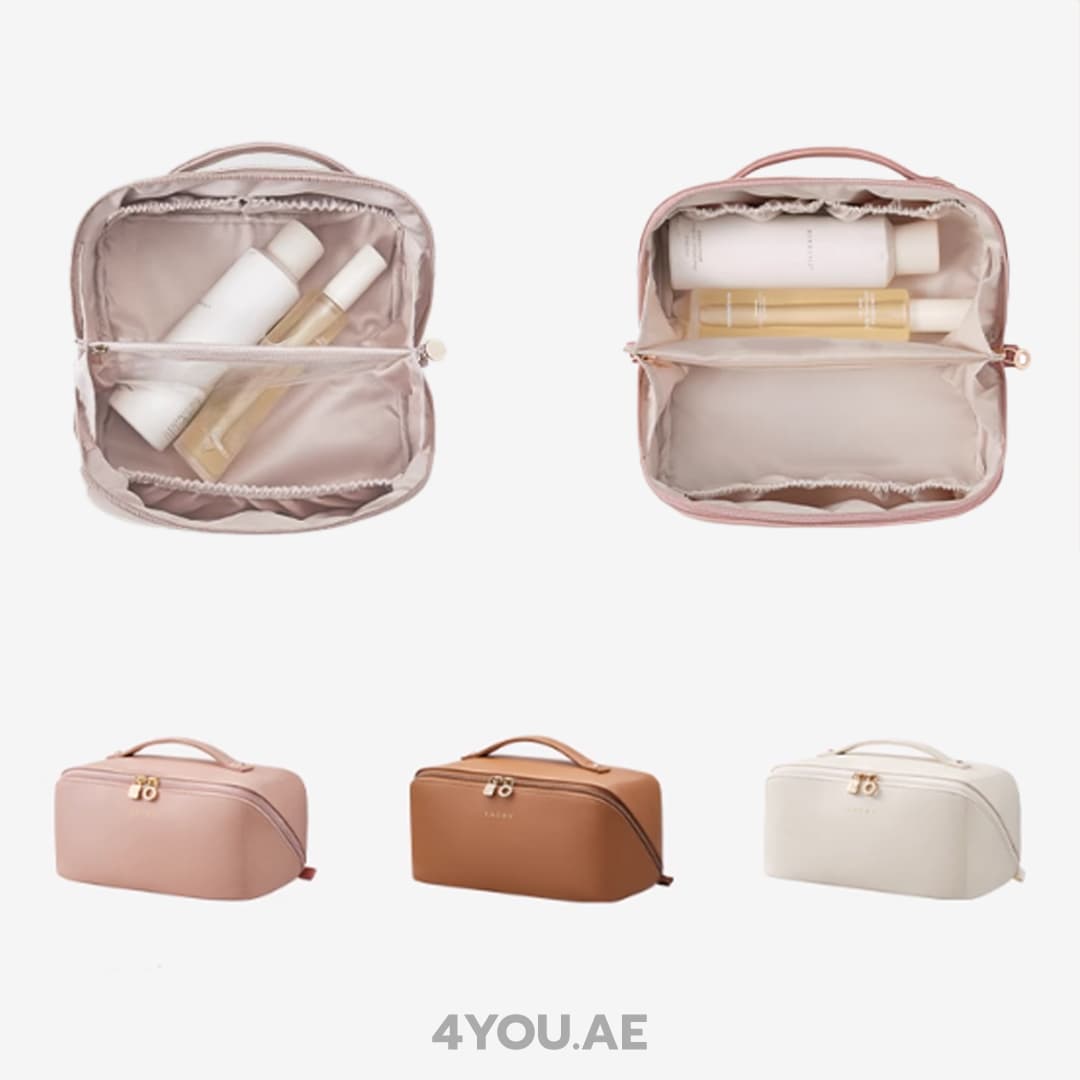 Makeup Bag 4.0 Edition –  Smart Compartments, Waterproof, Large Capacity with Luxury Design