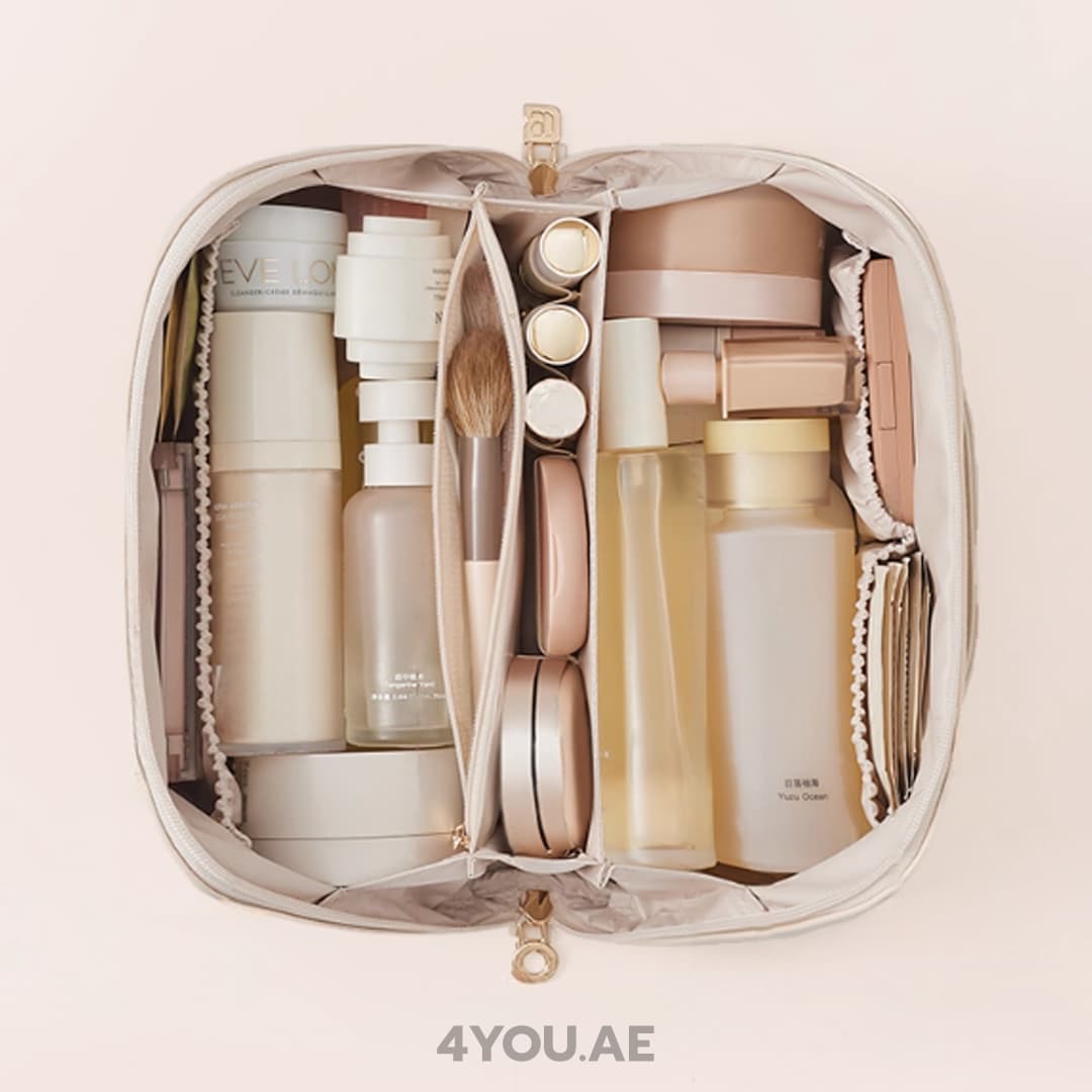 Makeup Bag 4.0 Edition –  Smart Compartments, Waterproof, Large Capacity with Luxury Design