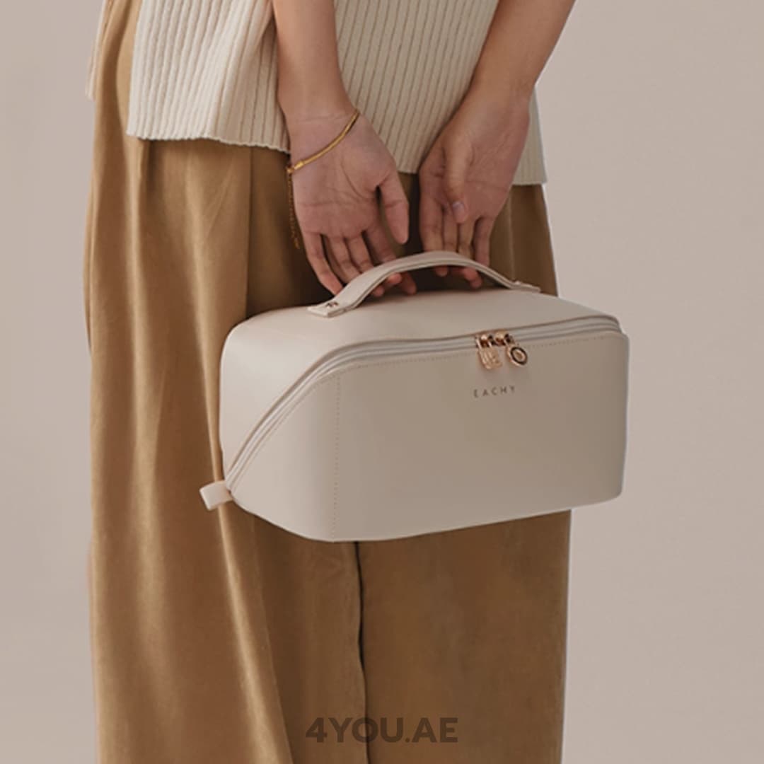 Makeup Bag 4.0 Edition –  Smart Compartments, Waterproof, Large Capacity with Luxury Design