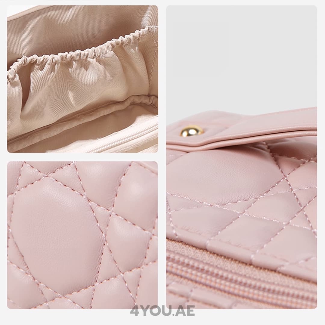 Luxury Padded Makeup Bag – Large Capacity, Smart Compartments, Waterproof & Easy to Clean