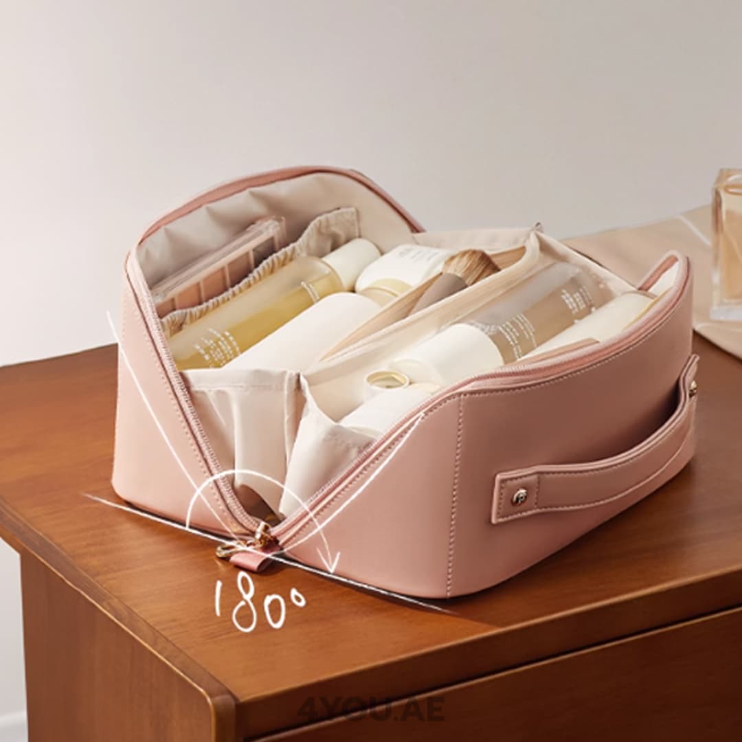 Makeup Bag 4.0 Edition –  Smart Compartments, Waterproof, Large Capacity with Luxury Design