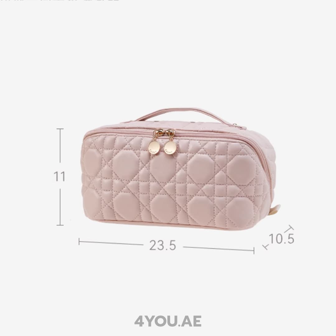 Luxury Padded Makeup Bag – Large Capacity, Smart Compartments, Waterproof & Easy to Clean