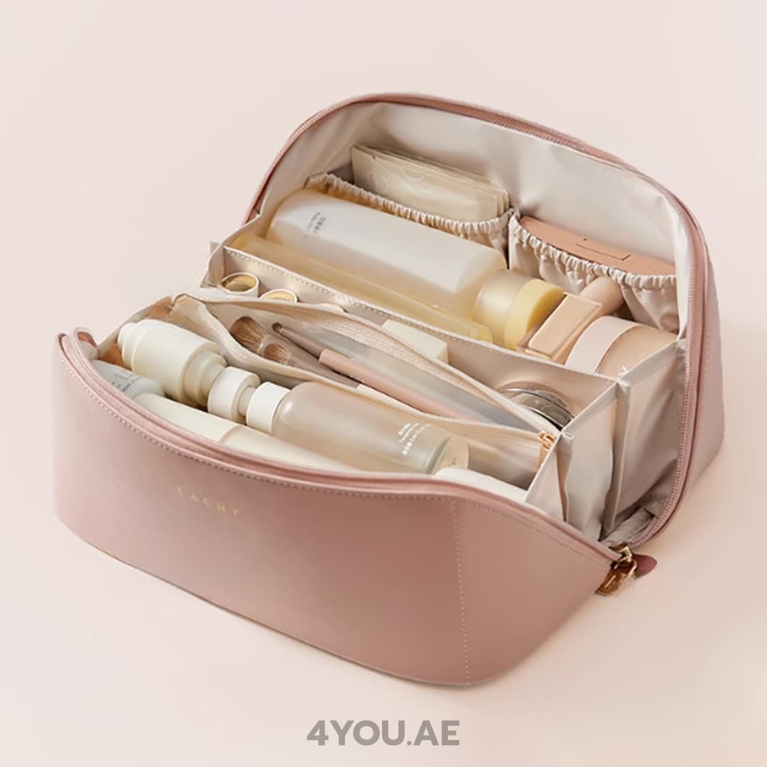 Makeup Bag 4.0 Edition –  Smart Compartments, Waterproof, Large Capacity with Luxury Design
