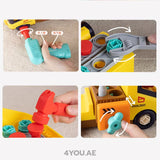 Kids Educational Tool Truck – Build & Disassemble Toy with Engineering Tools, Lights & Sounds