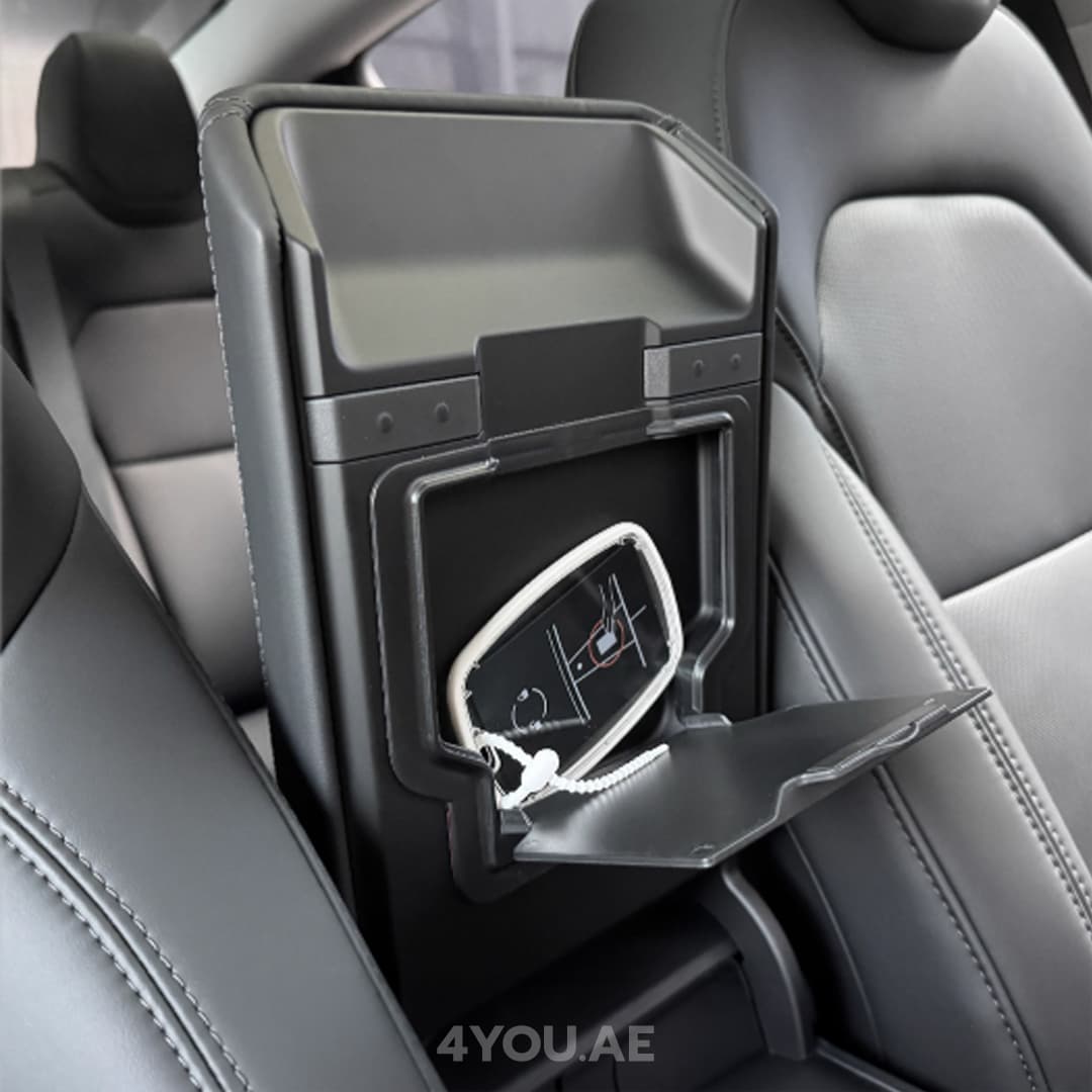 Hidden Storage Box for Tesla Model Y / 3 (2025) – Under Armrest Organizer, Custom-Fit Magnetic Design