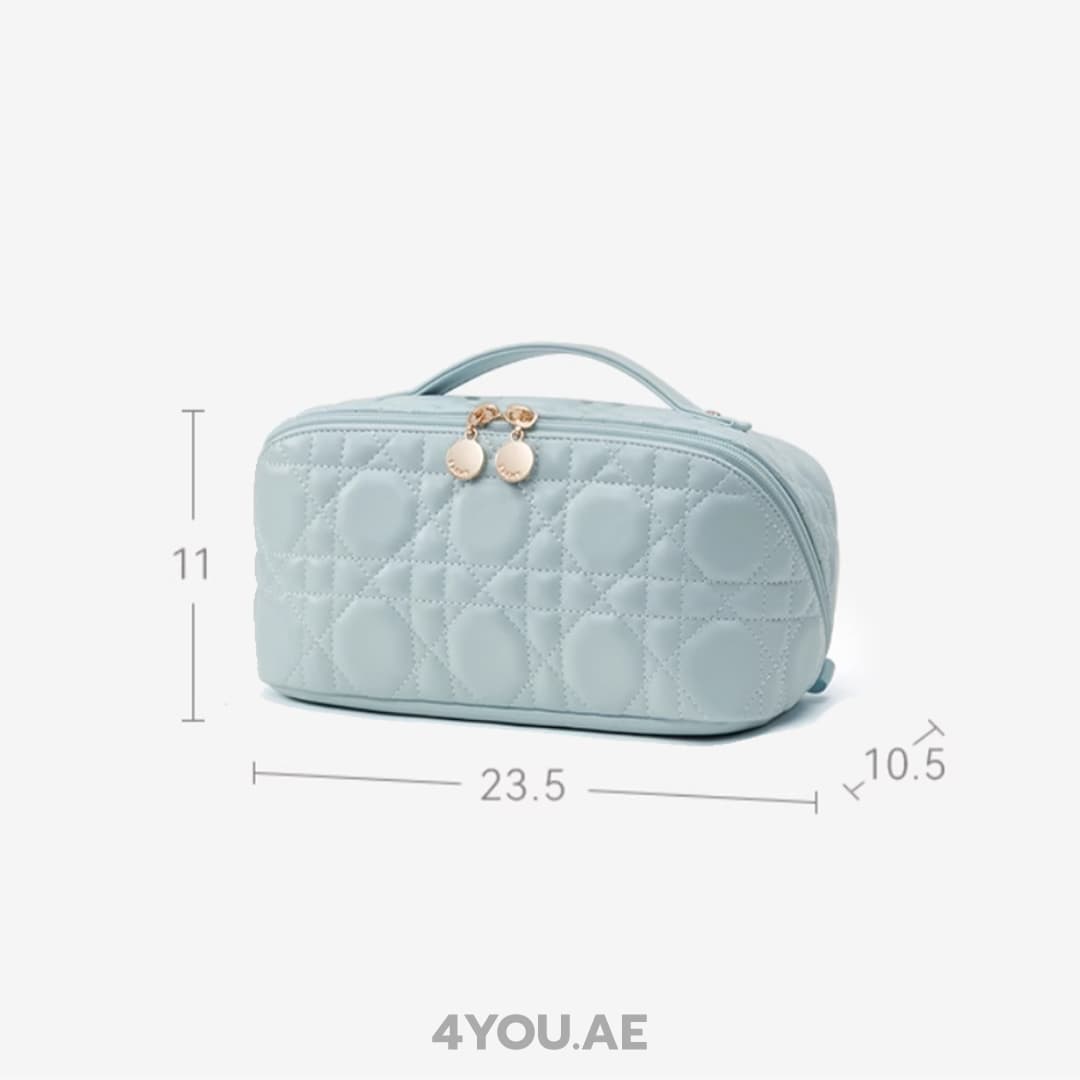 Luxury Padded Makeup Bag – Large Capacity, Smart Compartments, Waterproof & Easy to Clean